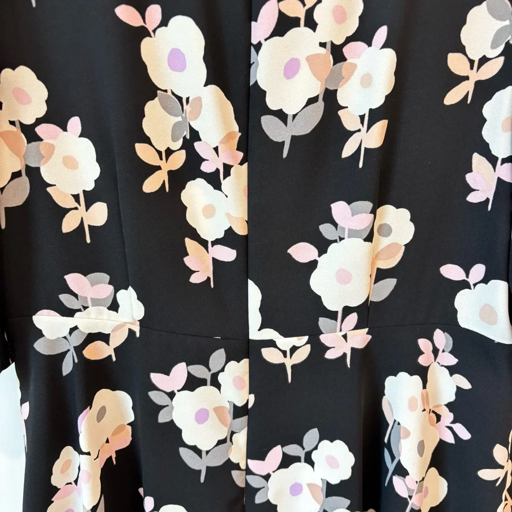 kate spade Floral Black Dress